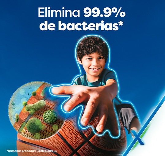 El jabón Protex elimina el 99,9% de bacterias y virus, incluidos E. coli, S. aureus, P. aeruginosa, SARS-CoV-2 e influenza.